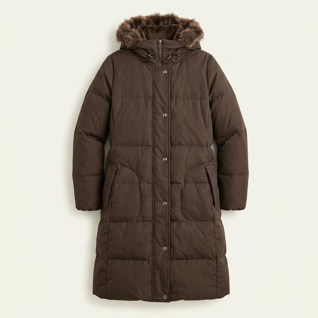 BCBG 여88-160 오리털 브라운 롱패딩 L2301 1