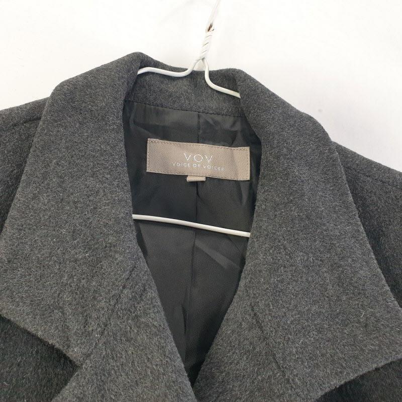 VOV 여82-160 그레이 투버튼 롱코트 L2386 4