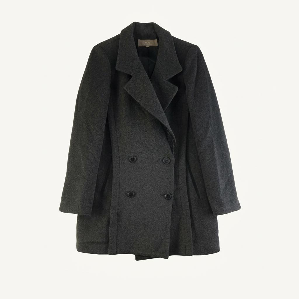 VOV 여82-160 그레이 투버튼 롱코트 L2386 1