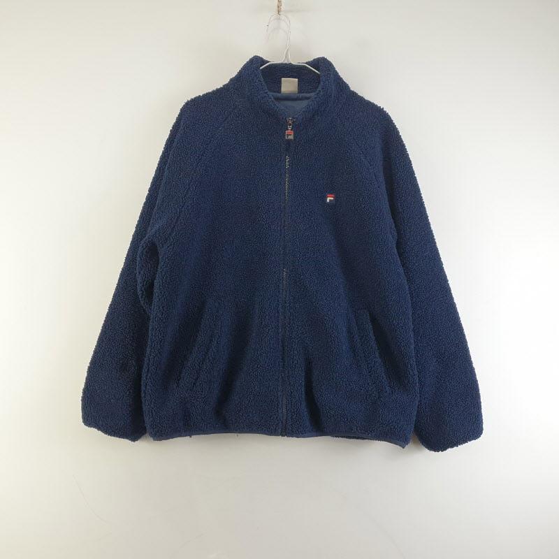 FILA 남95 네이비 플리스 덤블 자켓 L8914 2