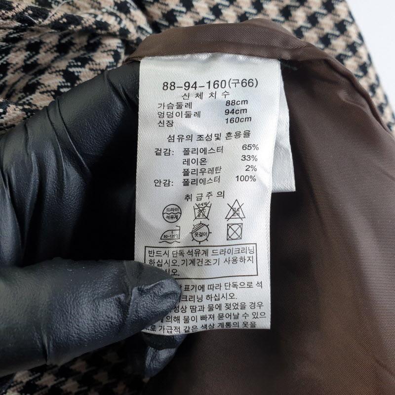 모르간 여성88-160 블랙 체크 자켓 M0775 7