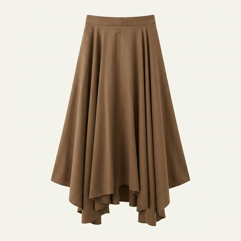 파비아나 필리피 울 혼방 플레어 롱스커트 40 1