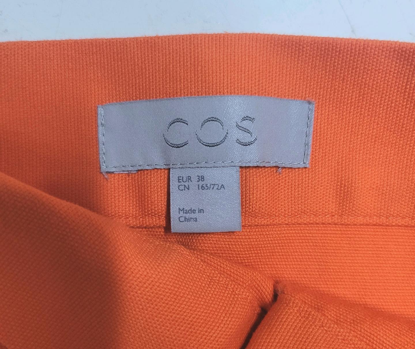 COS 코스 오렌지 여성 면 스커트 38 3