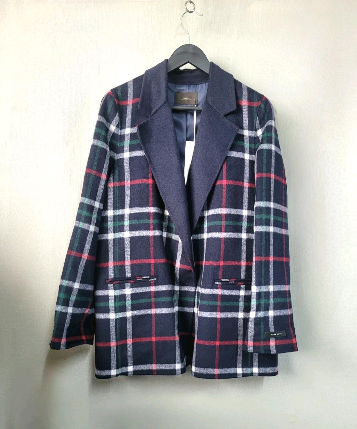 ANSICH 안지크 체크 핸드메이드 울 자켓 새상품 2