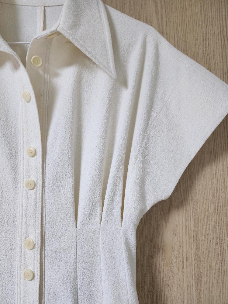 르누이 shirt dress 아이보리색상 원피스/ 55 2