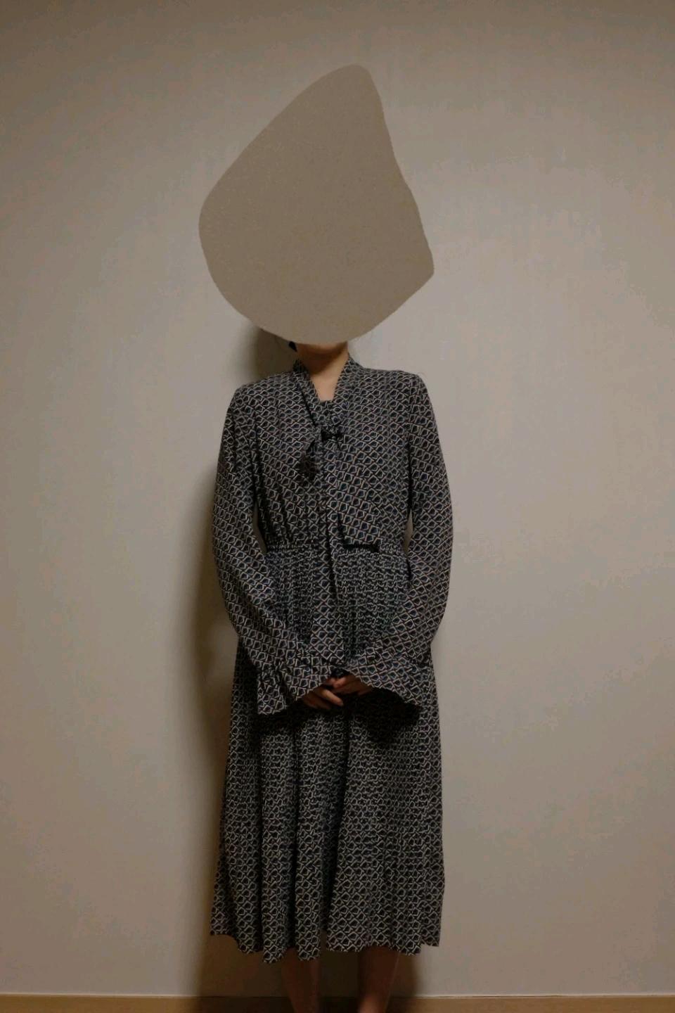 에잇세컨즈 기하학 패턴 롱 원피스 3
