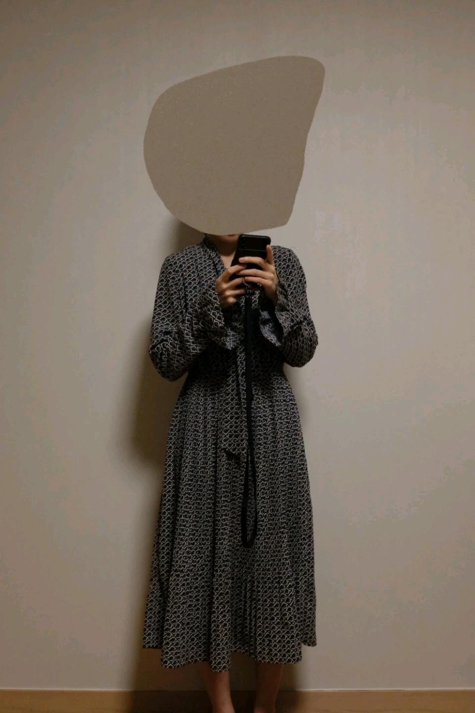 에잇세컨즈 기하학 패턴 롱 원피스 2