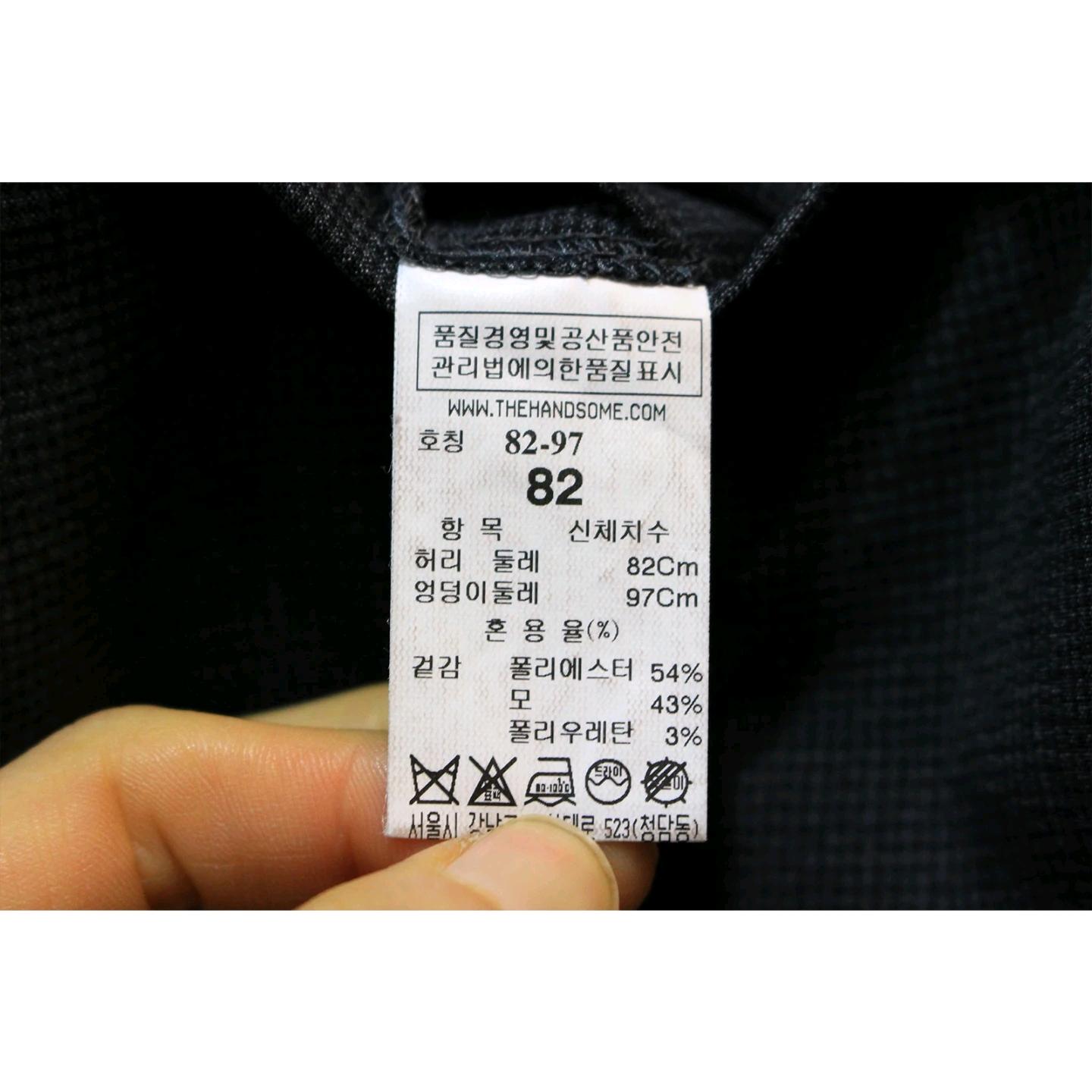 32인치 한섬 타임 체크패턴 팬츠 그레이 4