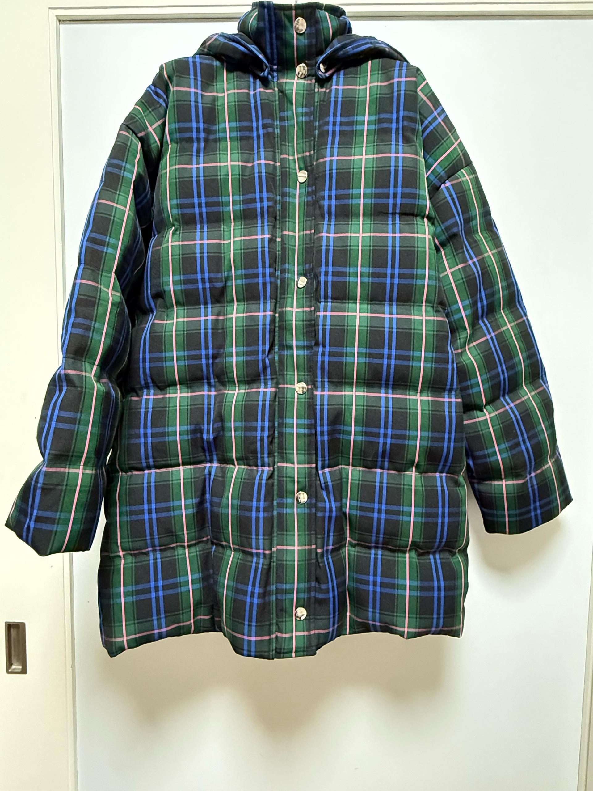 MSGM 체크 롱패딩 2