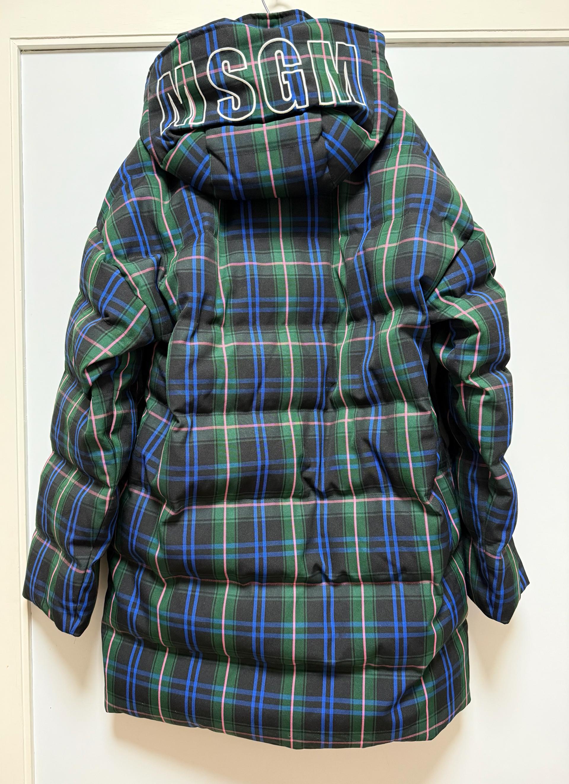 MSGM 체크 롱패딩 3