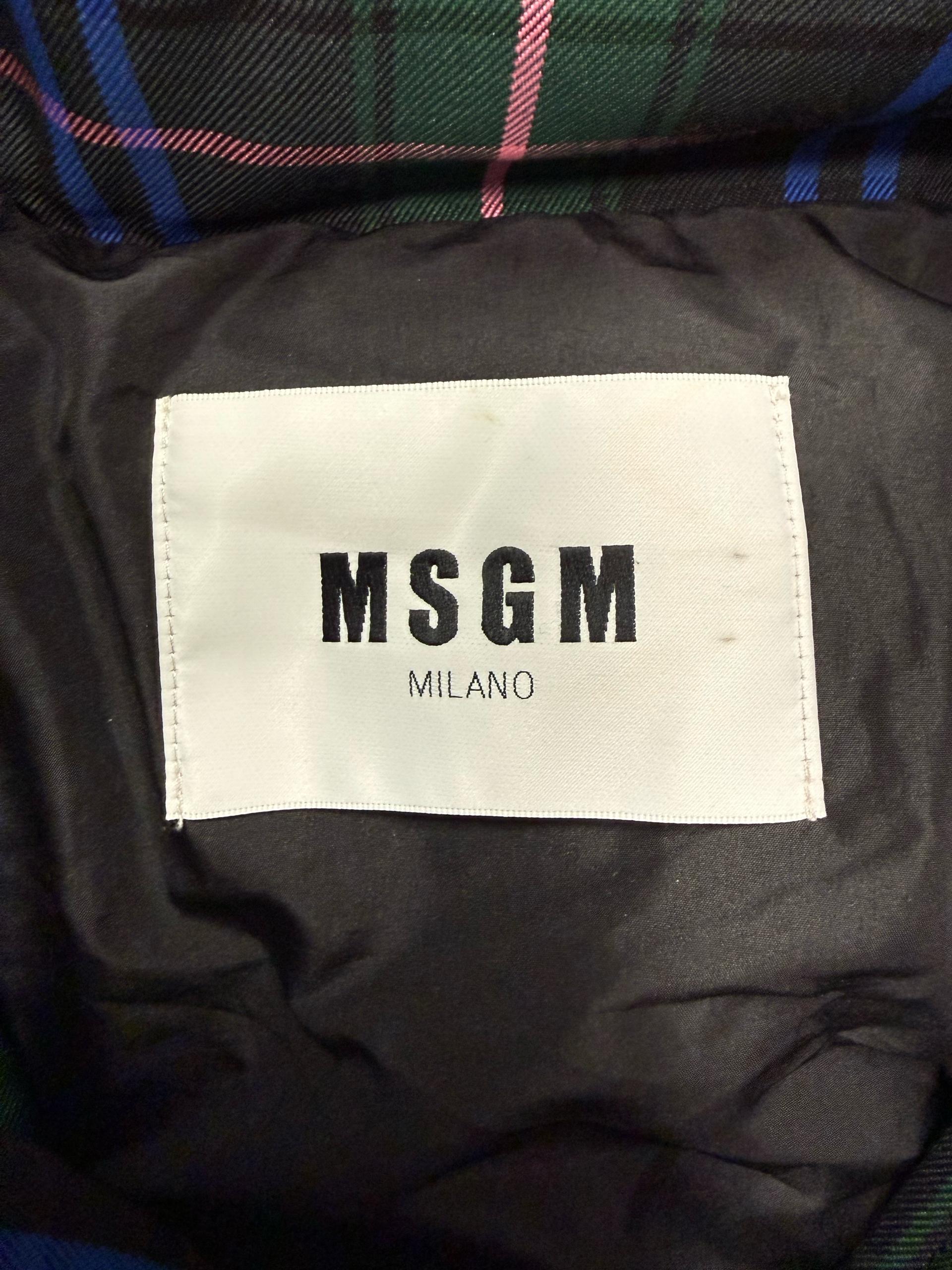 MSGM 체크 롱패딩 4