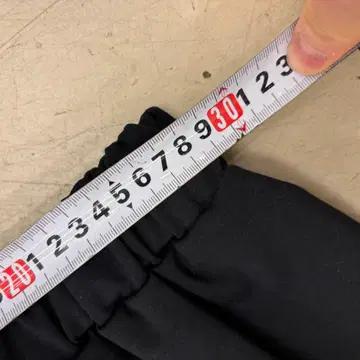 블랙 사이드 라인 트임 폴리 롱스커트 6