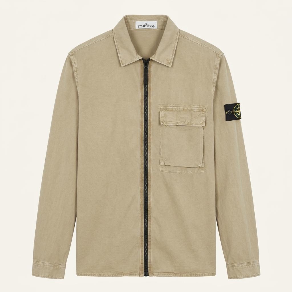 19FW 스톤아일랜드 올드이펙트 오버셔츠 베이지 XL 1
