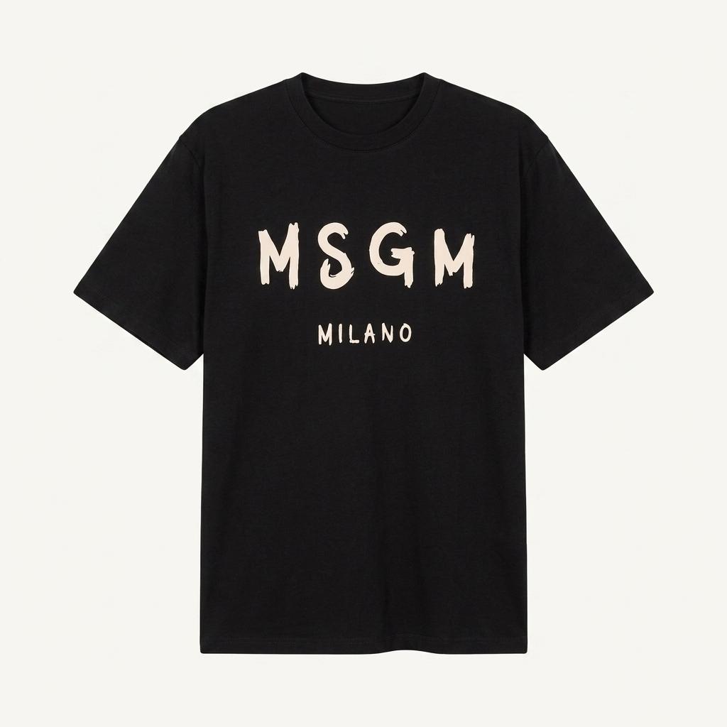 MSGM 밀라노 로고 브러시드 티셔츠 1