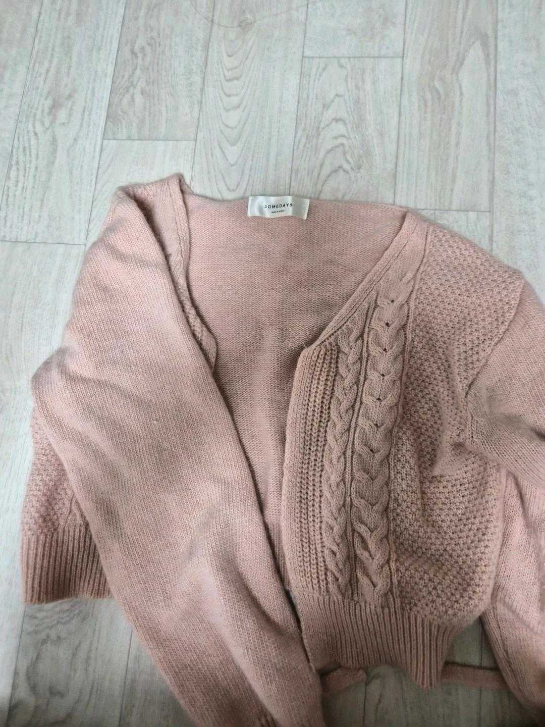 핑크 크롭 가디건 2
