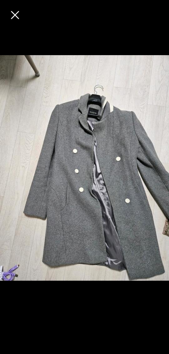 회색 더블 코트 2