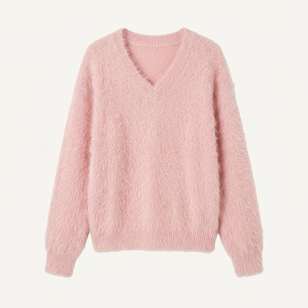 아쿠비클럽 sugar box v neck knit