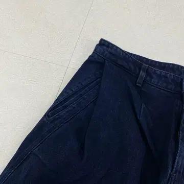 쿠어 핀턱 데님 벌룬 와이드 팬츠 (32) 5