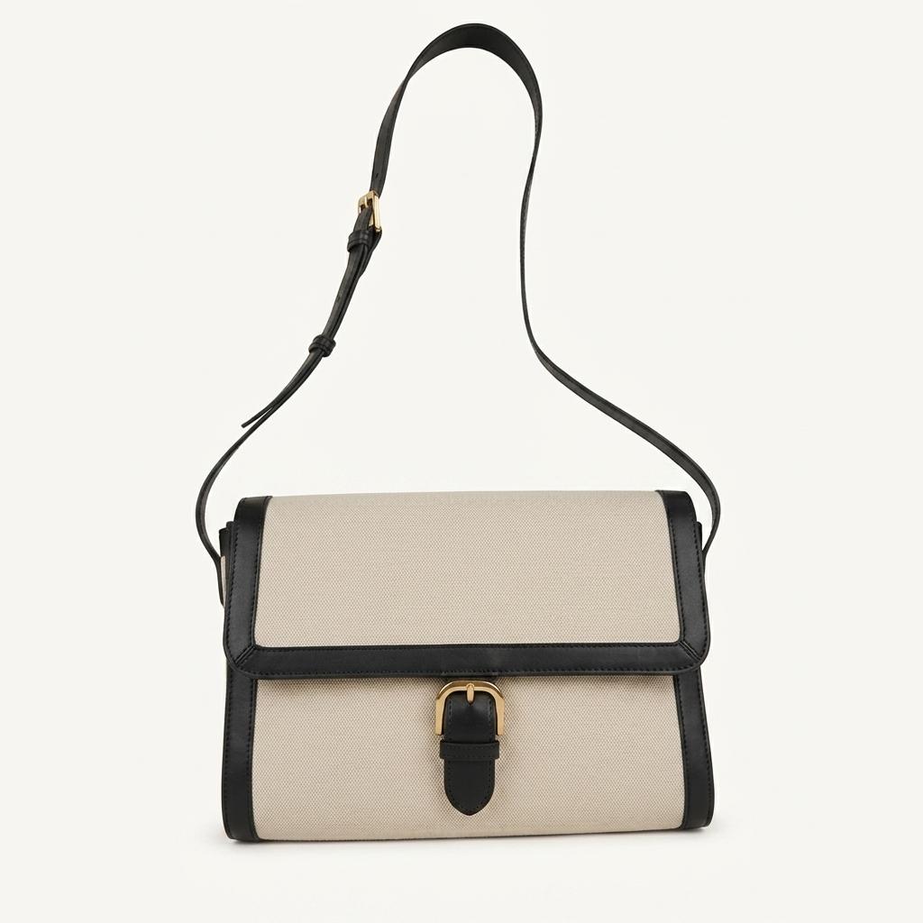 A.P.C. 아페쎄 캔버스 가죽 숄더백