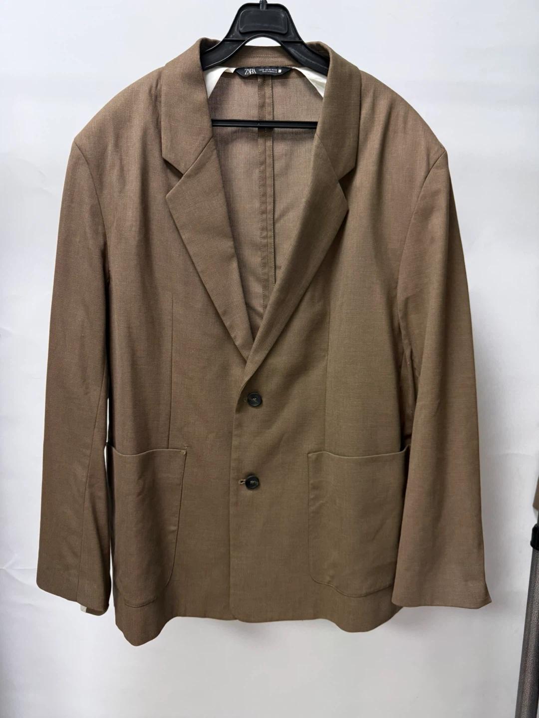 자라 남성 브라운 릴렉스드핏 블레이저 자켓 (52-XL) 2