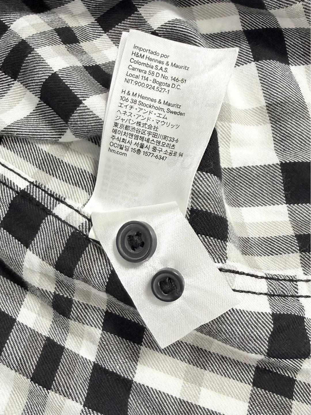 H&M 릴렉스드핏 코튼 체크 셔츠 (S) 7