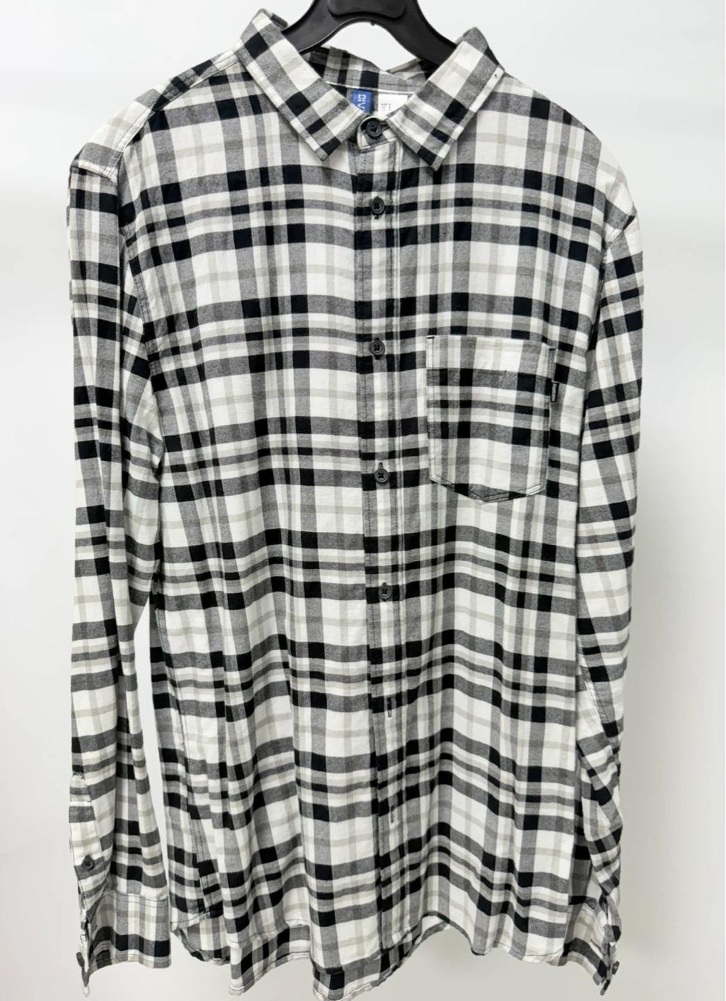 H&M 릴렉스드핏 코튼 체크 셔츠 (S) 2