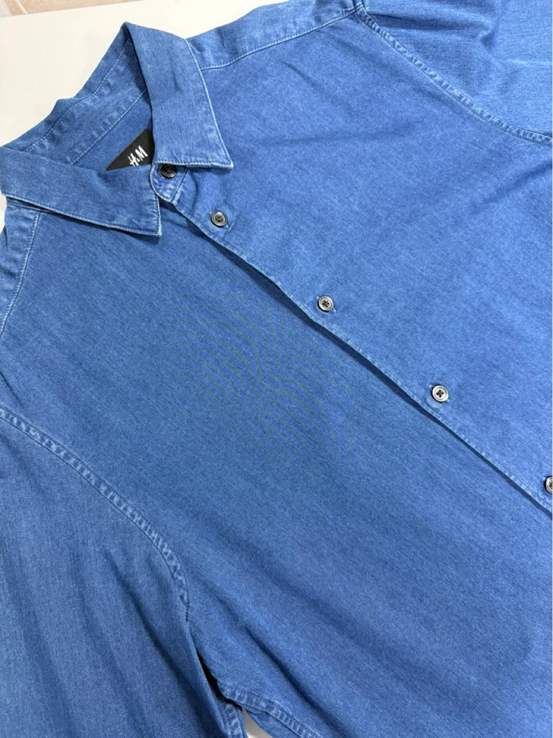 H&M 블루 데님 셔츠 (S) 7