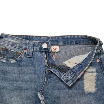 True Religion 트루릴리전 오리엔탈 자수 데님 미니 스커트 4