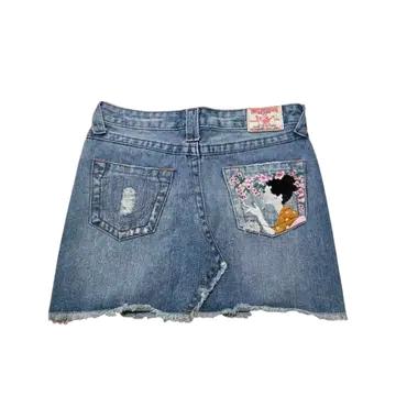 True Religion 트루릴리전 오리엔탈 자수 데님 미니 스커트 3