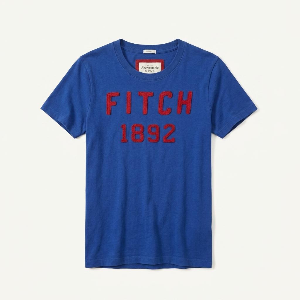 아베크롬비 A&F 1892 아플리케 로고 티셔츠 L 1