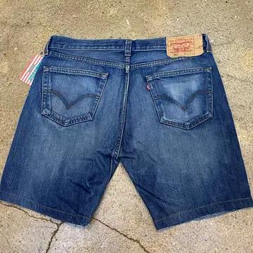 미국 빈티지 리바이스 501 워싱 진청바지 반바지 36size 7