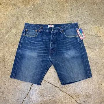 미국 빈티지 리바이스 501 워싱 진청바지 반바지 36size 2
