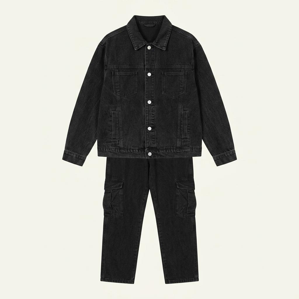 파르티멘토 블랙 데님 자켓 U1575 1
