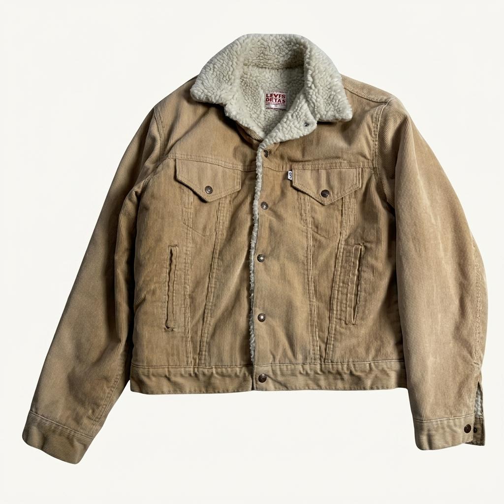 80s Levis 리바이스 코듀로이 쉐르파 자켓 42L 1