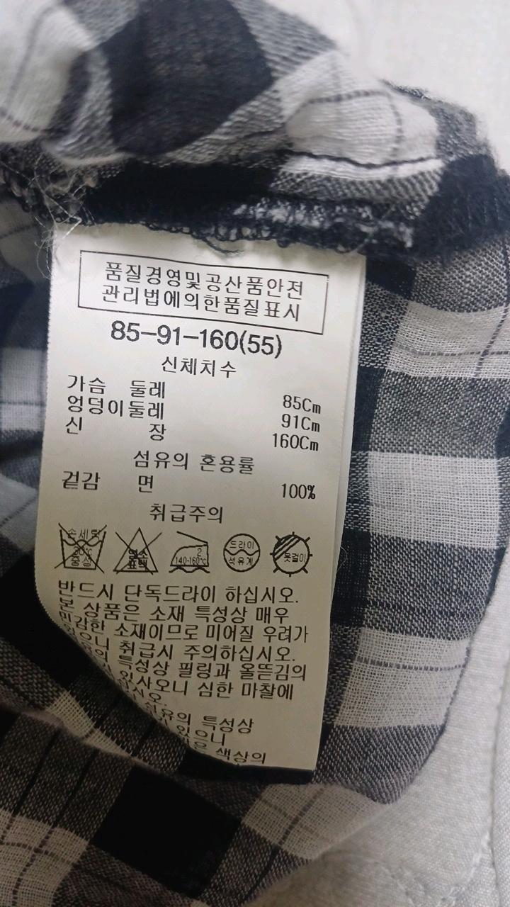 리스트 블랙 체크 반팔 면 셔츠 6