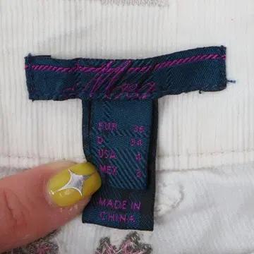 VTG Y2K 화이트 코듀로이 포켓 카고 팬츠 8