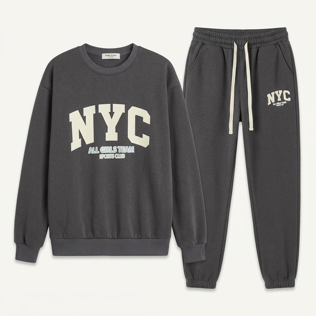 1회착 브루앤쥬디 NYC 레터링 트레이닝 세트 차콜 1