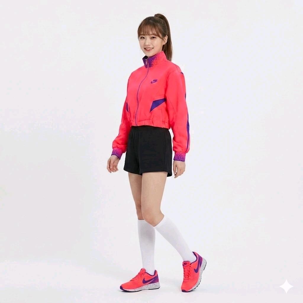 나이키 형광 코랄 크롭 져지 2