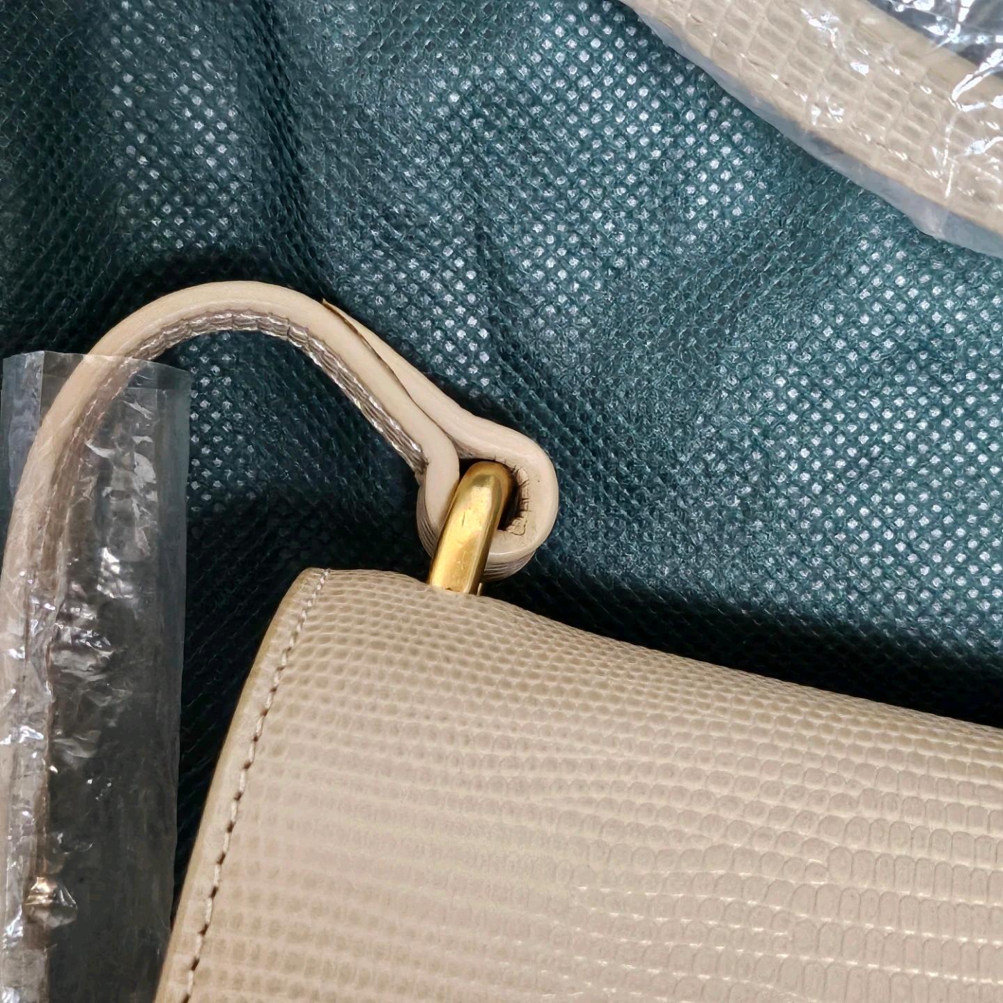 정가33만/로서울 Caddy small shoulder bag Beige Lizard 7