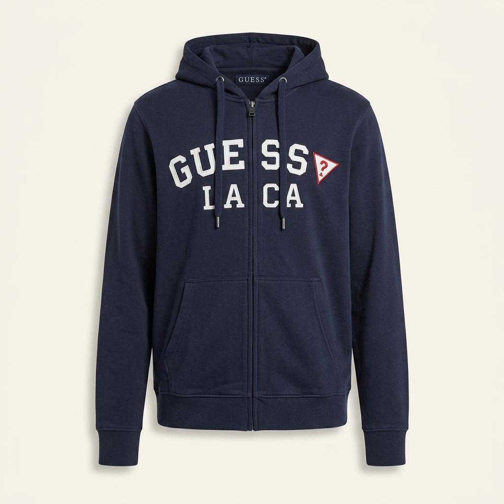 L 게스 GUESS 네이비 후드집업 C690 1
