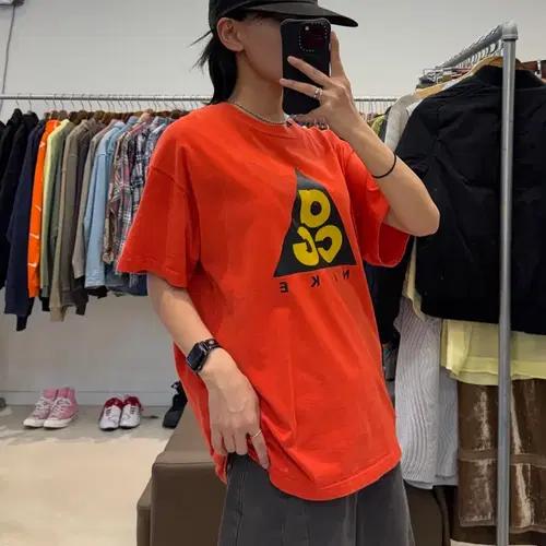 나이키 acg 자이언트 로고 오렌지 9