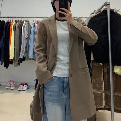아페쎄 브라운 울 코트 5