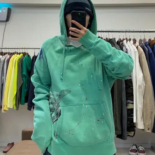 폴로 랄프로렌 넥 트임 디스트레스드 페인팅 후드티 7