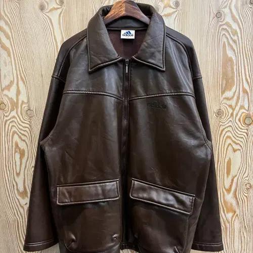 아디다스 90s 데상트 올드스쿨 비건 레더 자켓 2