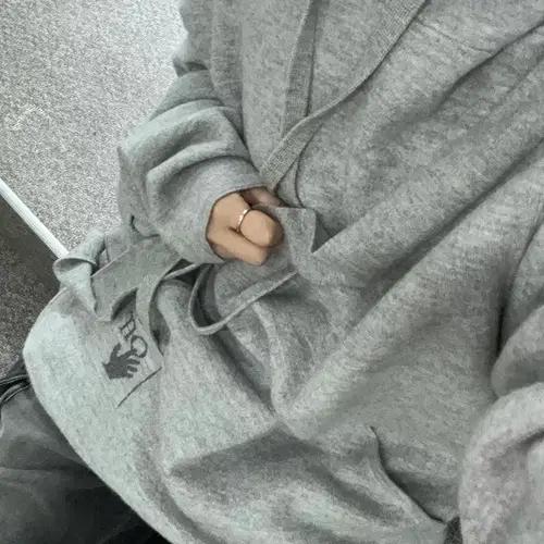 (S) 새상품 오프화이트 이즈 브리지 밴드 니트 후드 8