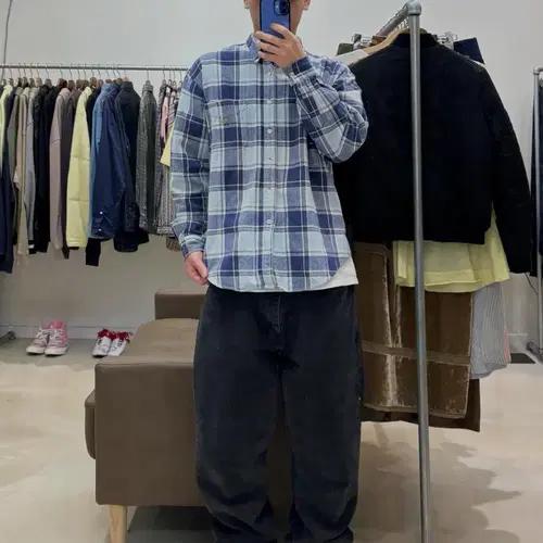 00s 엠포리오 아르마니 플란넬 체크 셔츠 9