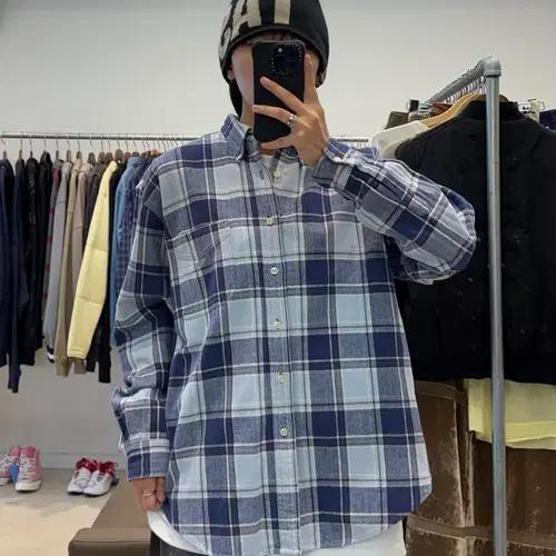 00s 엠포리오 아르마니 플란넬 체크 셔츠 7