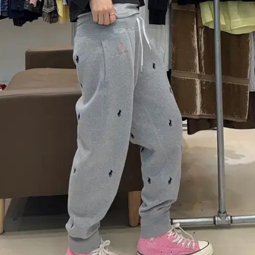 폴로 랄프로렌 핑크 포니 플리스 조거 팬츠 8