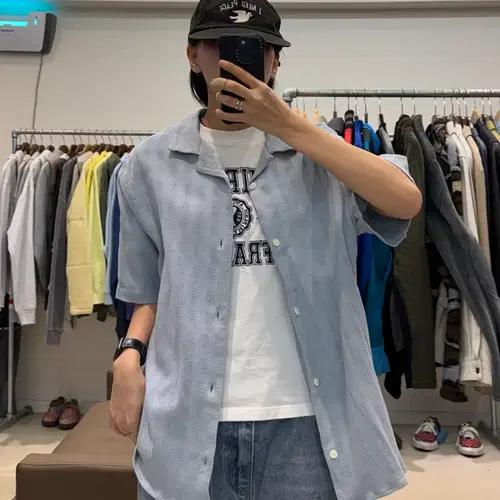 왁스 런던 시어서커 반팔 셔츠 9