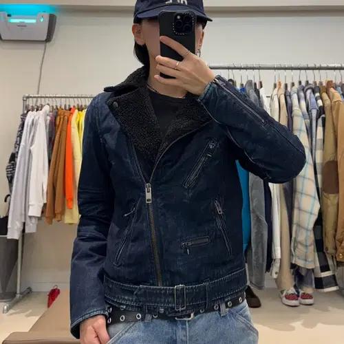 디젤 멀티지퍼 데님 무스탕 8
